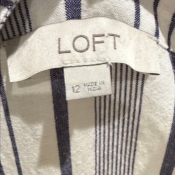 Striped Button-Down Linen Dress - Picture 2 of 4